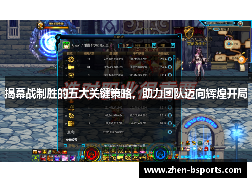 揭幕战制胜的五大关键策略,助力团队迈向辉煌开局 揭幕战制胜的五大关键策略,助力团队迈向辉煌开局