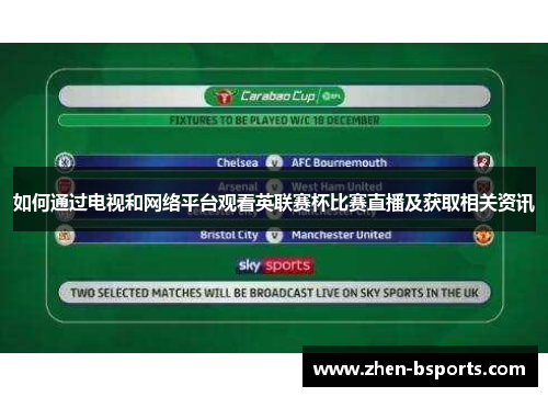 如何通过电视和网络平台观看英联赛杯比赛直播及获取相关资讯 如何通过电视和网络平台观看英联赛杯比赛直播及获取相关资讯