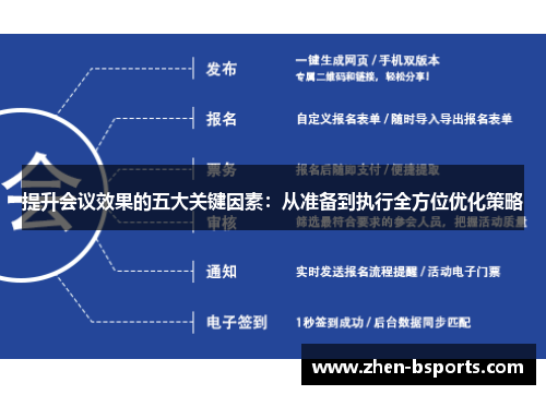 提升会议效果的五大关键因素：从准备到执行全方位优化策略